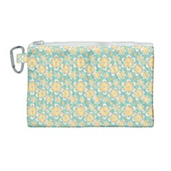 Seamless Pattern Floral Pastels Canvas Cosmetic Bag (large) by HermanTelo