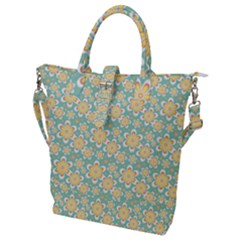 Seamless Pattern Floral Pastels Buckle Top Tote Bag