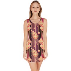 Seamless Pattern Plaid Bodycon Dress