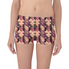 Seamless Pattern Plaid Boyleg Bikini Bottoms