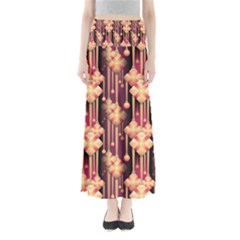 Seamless Pattern Plaid Full Length Maxi Skirt by HermanTelo
