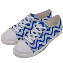 Waves Wavy Lines Women s Low Top Canvas Sneakers by HermanTelo