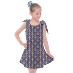 Seamless Pattern Background Fleu Kids  Tie Up Tunic Dress