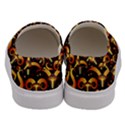 Stylised Horns Black Pattern Men s Canvas Slip Ons View4