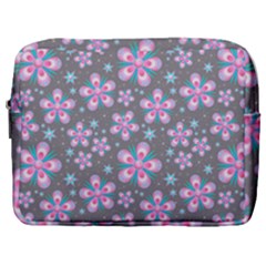 Seamless Pattern Flowers Pink Make Up Pouch (large) by HermanTelo