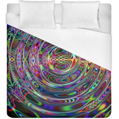 Wave Line Colorful Brush Particles Duvet Cover (king Size)