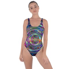 Wave Line Colorful Brush Particles Bring Sexy Back Swimsuit by HermanTelo