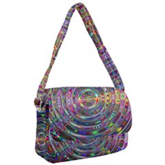Wave Line Colorful Brush Particles Courier Bag by HermanTelo