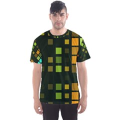 Abstract Plaid Men s Sports Mesh Tee