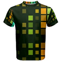 Abstract Plaid Men s Cotton Tee