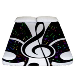 Butterfly Music Animal Audio Bass Fitted Sheet (queen Size)