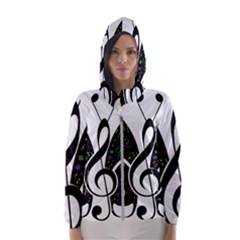 Butterfly Music Animal Audio Bass Women s Hooded Windbreaker