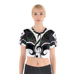 Butterfly Music Animal Audio Bass Cotton Crop Top