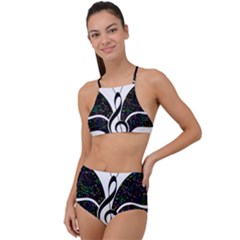 Butterfly Music Animal Audio Bass High Waist Tankini Set