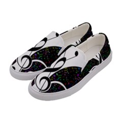 Butterfly Music Animal Audio Bass Women s Canvas Slip Ons by HermanTelo