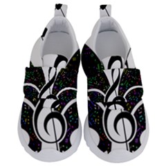 Butterfly Music Animal Audio Bass Kids  Velcro No Lace Shoes
