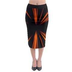 Abstract Light Midi Pencil Skirt