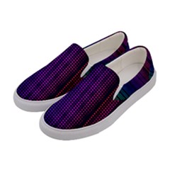 Abstract Background Plaid Women s Canvas Slip Ons by HermanTelo