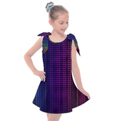 Abstract Background Plaid Kids  Tie Up Tunic Dress by HermanTelo