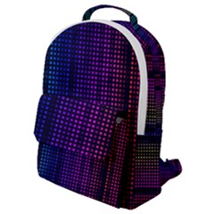 Abstract Background Plaid Flap Pocket Backpack (small)