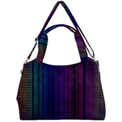 Abstract Background Plaid Double Compartment Shoulder Bag by HermanTelo