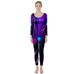 Abstract Background Lightning Long Sleeve Catsuit