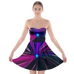 Abstract Background Lightning Strapless Bra Top Dress by HermanTelo