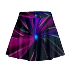 Abstract Background Lightning Mini Flare Skirt by HermanTelo