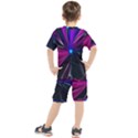 Abstract Background Lightning Kids  Tee and Shorts Set View2