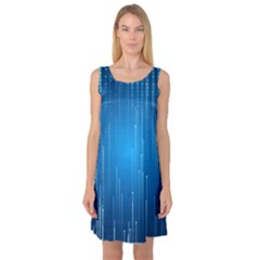 Abstract Line Space Sleeveless Satin Nightdress by HermanTelo