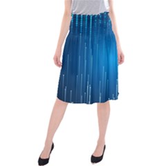 Abstract Line Space Midi Beach Skirt