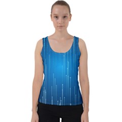 Abstract Line Space Velvet Tank Top by HermanTelo