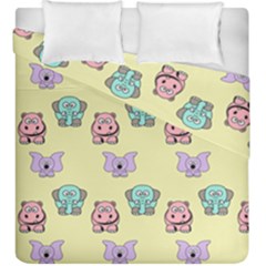 Animals Pastel Children Colorful Duvet Cover Double Side (king Size)