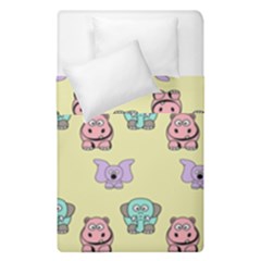 Animals Pastel Children Colorful Duvet Cover Double Side (single Size) by HermanTelo