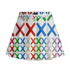 Cancel Button Metallic Metal Set Mini Flare Skirt by HermanTelo