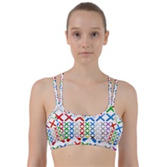 Cancel Button Metallic Metal Set Line Them Up Sports Bra