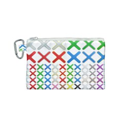 Cancel Button Metallic Metal Set Canvas Cosmetic Bag (small)