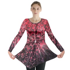 Abstract Background Wallpaper Space Long Sleeve Tunic 