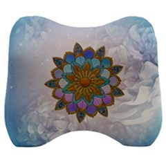 Wonderful Mandala Velour Head Support Cushion by FantasyWorld7