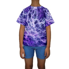 Abstract Background Space Kids  Short Sleeve Swimwear