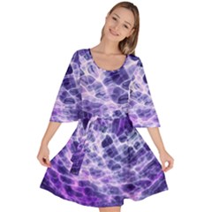 Abstract Background Space Velour Kimono Dress