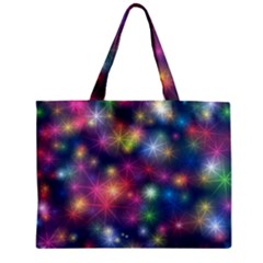 Abstract Background Graphic Space Zipper Mini Tote Bag