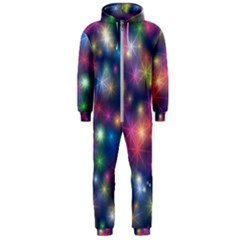 Abstract Background Graphic Space Hooded Jumpsuit (men) 