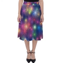 Abstract Background Graphic Space Classic Midi Skirt