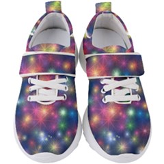 Abstract Background Graphic Space Kids  Velcro Strap Shoes