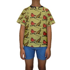 Bird Animal Nature Wild Wildlife Kids  Short Sleeve Swimwear