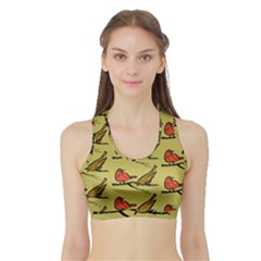 Bird Animal Nature Wild Wildlife Sports Bra With Border by HermanTelo