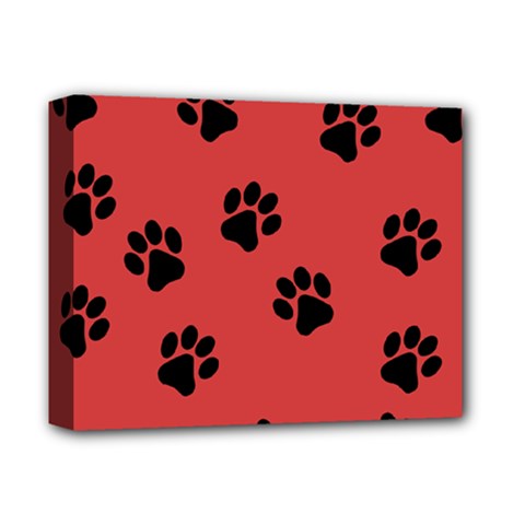 Paw Prints Background Animal Deluxe Canvas 14  X 11  (stretched) by HermanTelo