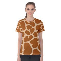 Giraffe Skin Pattern Women s Cotton Tee