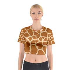 Giraffe Skin Pattern Cotton Crop Top